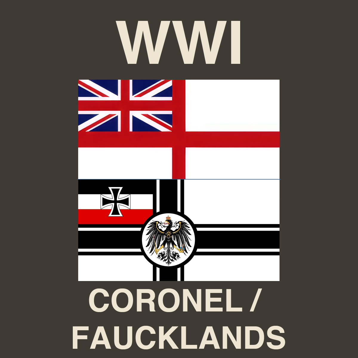 WWI Naval Miniatures Coronle-Faukland Islands Battle Set