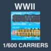 WWII Japanese and American 1/600 Scale Carriers Wargame Miniatures