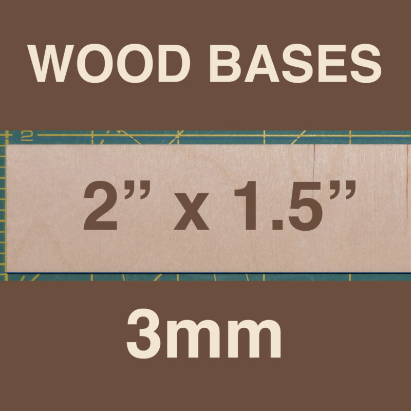 3mm Wood Bases 2" x 1.5"