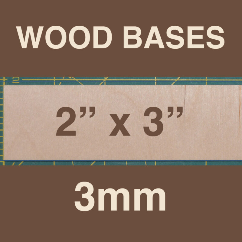 3mm Wood Bases 2" x 3"