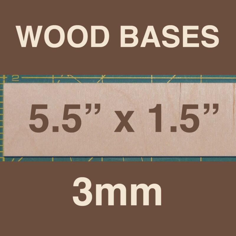 3mm Wood Bases 5" x 1.5"