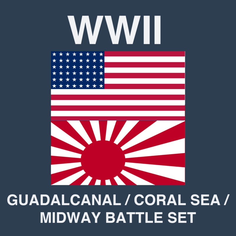 WWII Naval Miniature Guadalcanal-Coral Sea-Midway Battles Set