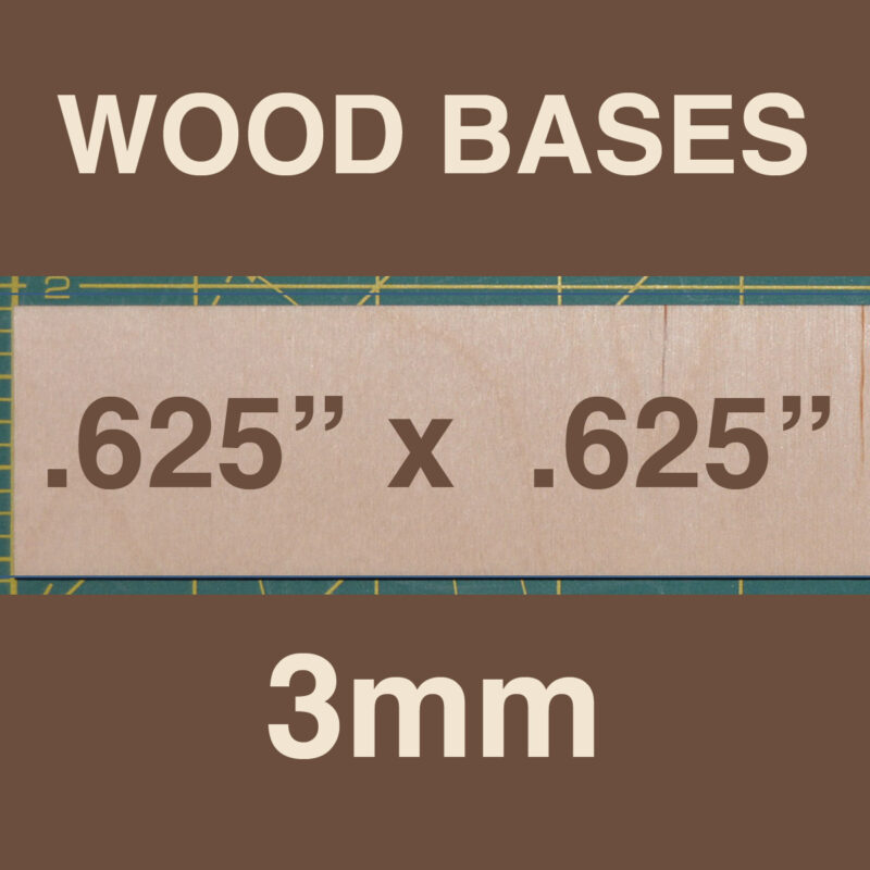 .625 x .625 Wood Base
