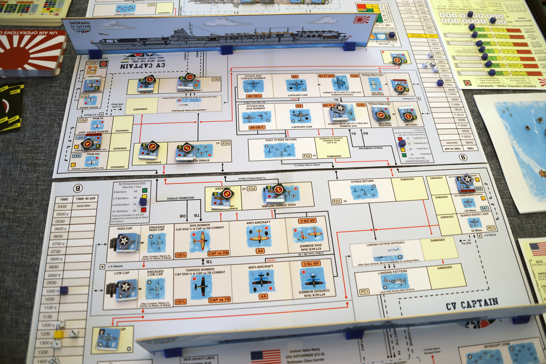 CV Captain Game Play Carrier Boards